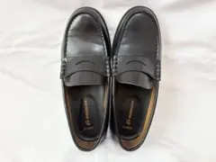 MOONSTAR ブラックレザー ローファー 24.5cm