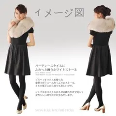 大人っぽい二次会、成人式に[ブルーフォックスファーショール]