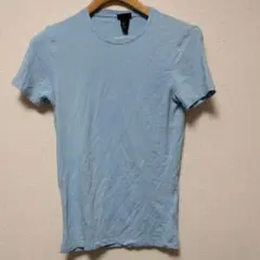 美品　H&M 爽やかなサックスブルー　Tシャツ