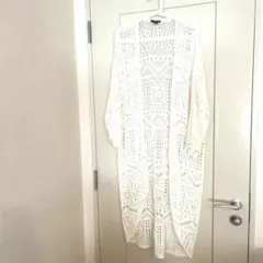 H&M 夏 ロングカーディガン 白