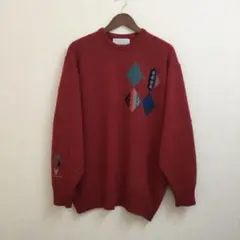 Lyle＆Scott ラムウール100% セーター L☆古着 長袖 セーター メンズ 90年代 90s Lyle&Scott