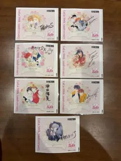 LaLa 50周年記念 原画ステッカー 7種セット