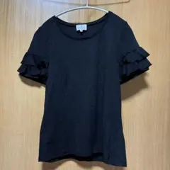 LANVIN en Bleu フリル袖 Tシャツ ブラック 38のサムネイル