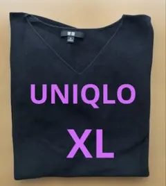 vネックニット xl 黒