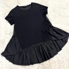 美品✨YOKO CHAN　ヘムギャザーカットソー バックフリル　Tシャツ　36