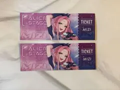 ALIEN STAGE MIZI チケット風カード 2枚セット
