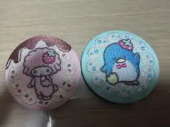 サンリオキャラクターズ 刺繍缶バッジビスケット4