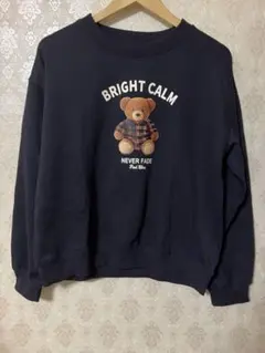 GRL テディベアプリントスウェットトップス[pm365]