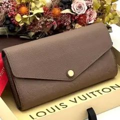 ルイヴィトン 長財布 ポルトフォイユ サラ アンプラント モノグラム グレージュのサムネイル