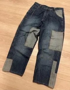 90s joker ジョーカー パッチワーク ワイド デニム ジーンズ y2k