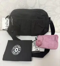 【新品】KIPLINGショルダーバッグ　クリエイティビティS ポーチエコバッグ付