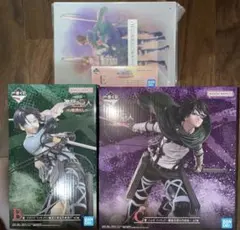 一番くじ　進撃の巨人　B賞 リヴァイ　C賞　ハンジ　E賞 アクリルボード