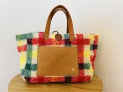 アーノルドパーマー　ボアリバーシブルトート　チェック