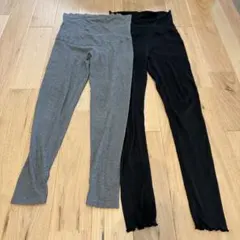 マタニティレギンス　２枚セット　ユニクロ（グレー）　アカチャンホンポ（ブラック）