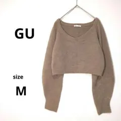 【GU】2ピースパフィータッチセーター ※セーターのみ　ショート丈M