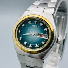 【ヴィンテージ・稼働品】SEIKO 2206-7080 自動巻き ブルーグリーン