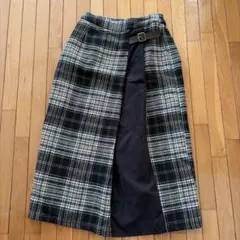 チェック柄ロングスカート レディース　Lサイズ　冬用