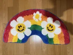 Wiggle Wiggle 虹と花のラグマット