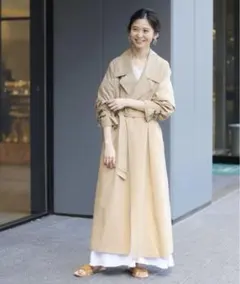 最終価格【新品タグ付き】SLOBE IENAトレンチ スプリングコート　日本製 2025年最新】SLOBE IENA レディース トレンチコート・スプリング