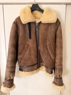 【ヴィンテージ】B-3 リアルムートン フライトジャケット難あり リペアベース