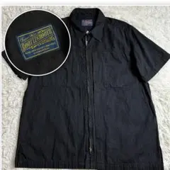 bootlegbooth ブートレグブース　 半袖ワークシャツ ブラック　XL