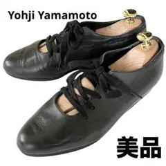 【美品】◾️ヨウジヤマモト◾️レザーシューズ◾️レースアップ◾️レザー◾️ブラックのサムネイル