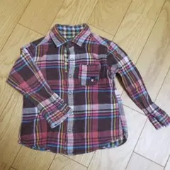 ミキハウス　ダブルB　チェックシャツ ネルシャツ 100