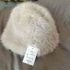 【GRL】ファー素材 グレー バケットハット 56cm〜58cmのサムネイル