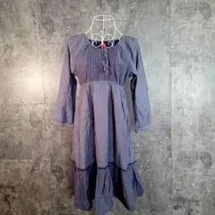 ✨H&M✨エイチアンドエム♡ロングワンピース♡長袖♡ネイビー♡(38)