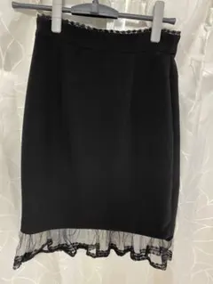 EATME フリル付き タイトスカート ブラック S