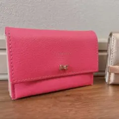 テッドベイカー カードケース　レザー　大容量　ピンク