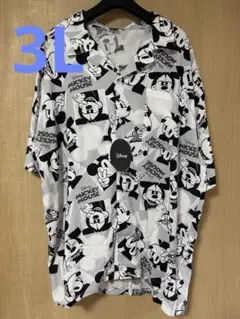 【新品】ディズニー　ミッキー　ミッキーマウス　アロハ　シャツ　メンズ 3Lサイズ
