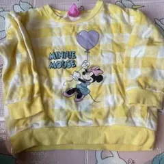 Disney ミニーマウス チェック柄 トレーナー 100
