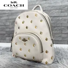 【未使用品】COACH リュック バックパック アップル柄 ホワイト レザーのサムネイル