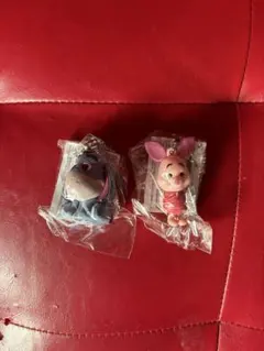 くまのプーさん イーヨー ピグレット ラバーマスコット キーホルダー 2種セット