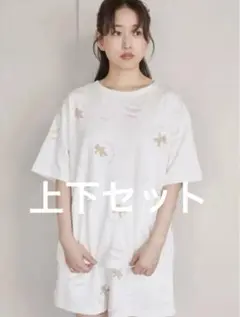 GELATO PIQUE ウォッシングベア 上下セット PNK