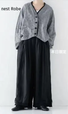 レース ワイドパンツ