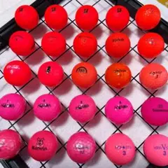 ゴルフロストボール赤ピンク25球