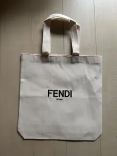 非売品フェンディーFENDIロゴキャンバストートバッグ/生成りベージュのサムネイル