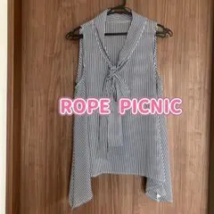 ROPE PICNIC ボウタイノースリーブシャツ／ブラウス