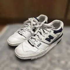 新品未使用タグ付きNew Balance 550 ホワイト/ブルー 27.5cm - メルカリ
