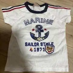一度着用　ミキハウス　マリンTシャツ 80cm