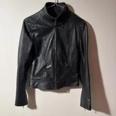 icb ラムレザー　ライダースジャケット　9号