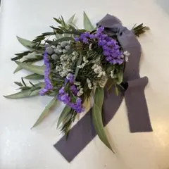 パープル系スターチスのスワッグ 約38cm