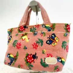 極美品 フェイラー ハローキティ コラボ シュニール織 ハンドバッグ 赤 極美品 フェイラー ハローキティ コラボ シュニール織 ハンドバッグ 赤