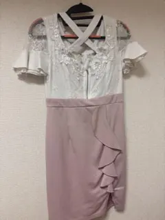 JEWELS レースフリル ミニドレス