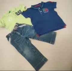 デニムパンツ　まとめて　トミー　ベネトン　ダディオダディ　80のサムネイル