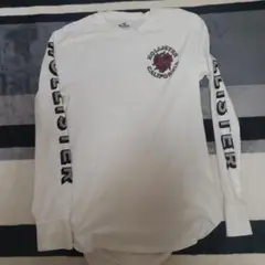 Hollister バラプリント M ホワイト長袖Tシャツ