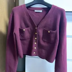 SNIDEL vネック　ボタン付きカーディガン
