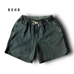 BAGARCHバガーチBH-1640バギーデニムショーツAK-69グリーンL